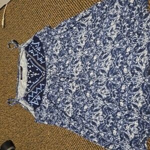 Max-jeans tribal embroidered tank top